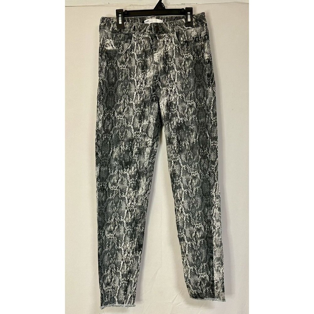 Zara Z1975 Basic Denim Snakeskin Print Jeans Size 4 *EUC*